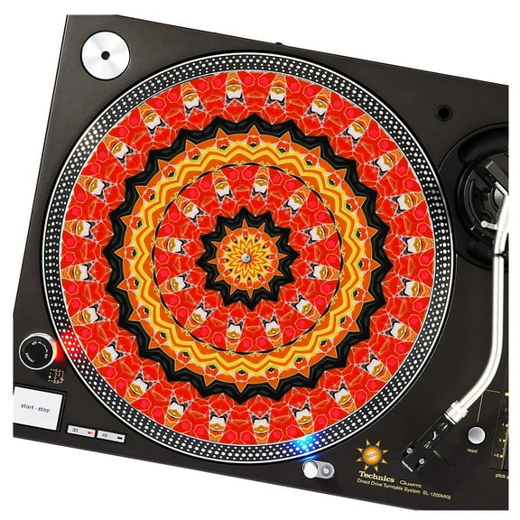 KuzmarK™ 12" DJ Turntable Slipmat - Sun Rays DJ