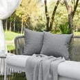 thumbnail image 3 of Dinheiro WAYIMPRESS Almohadas de exterior para muebles de patio, fundas de almohada impermeables, cojines cuadrados de jardín, fundas de almohada de lino para patio, tienda de campaña, sofá, 18.0 x, 3 of 6