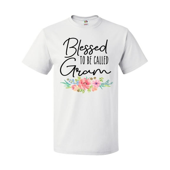 Inktastic Blessed to be Called Gram with Beautiful Pastel Flowers T-Shirt