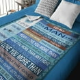 thumbnail image 4 of LHSHID to My Man to My Man Gifts Blanket Valentines Gifts for Him Best Man Boyfriend Husband Birthday Gifts Valentines Day Anniversary Christmas Wedding Romantic Gifts for My Man 40"x50", 4 of 7