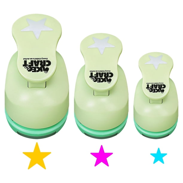 Perforadora de Estrella UCEC para Manualidades de 1, 5/8 y 3/8 Pulgadas