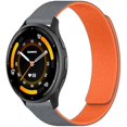 thumbnail image 1 of wonima11 22mm Silicone Magnetic Band Compatible with Garmin Venu 4/3 45mm/Forerunner 570 47mm, Soft Sport Strap, Replacement Wristband Strap for Garmin Forerunner 265/255/255 Music(Gray + Orange), 1 of 1