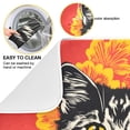 thumbnail image 2 of Cat Flowers Dish Drying Mat Dish Drainer Rack Mats Water Absorbent Non-Slip Easy Clean Heat Resistant for Kitchen Counter, 2 of 8