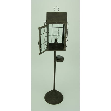Rustic Brown Metal Solar LED Vintage Lamp Post Accent ... Rustic Brown Metal Solar LED Vintage Lamp Post Accent ...