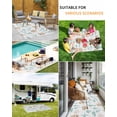 thumbnail image 5 of Outdoor Rug 4x6 ft Coastal Nautical Waterproof Outdoor Patio Rug Mat Non Slip Outside Area Rugs Carpet for RV,Camping,Porch,Deck,Pool,Balconybackyard,Seahorse Coral Starfish Shell Aqua Brown, 5 of 9