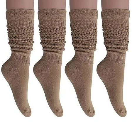 

Long Slouch Scrunched Knee Socks 4 Pairs Shoe Size 5 to 12