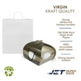 thumbnail image 5 of Jet Paper Bags [25 PCS] 15" x 10" x 15.75"H White Virgin Kraft Paper Shopping Bag with Twisted Handles for Gift, Cargo, Large, Wedding, Party Favor, Thank You and More -Juna, 5 of 9