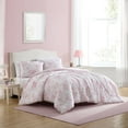 thumbnail image 2 of Laura Ashley- King Comforter Set, Reversible Cotton Bedding with Matching Sham(s), Farmhouse Home Décor (Delphine Pink, King), 2 of 9