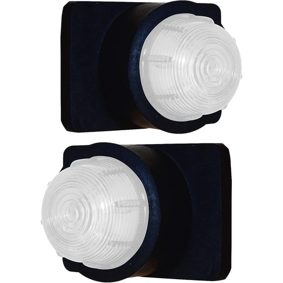 APSMOTIV Pari of Clear Position Lamp with 12v Bulbs Suitable for Truck Trailer