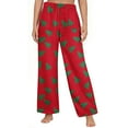thumbnail image 4 of HUJlwoi Women's Fuzzy Fleece Flannel Pajama Pants Christmas Print Warm Sherpa Pj Bottoms Thermal Cozy Loungewear with Pockets, 4 of 5