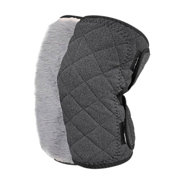 Calentadores de rodillas de invierno cálidos para mujeres y hombres Calentadores de piernas para correr Ciclismo Deportes Esquí Gris oscuro con felpa