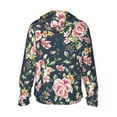 thumbnail image 2 of Goofa Vintage Floral Printed Women's UPF 50+ Sun Protection Hoodie Jacket Lightweight Long Sleeve Sun Shirt for Women with Pocket Hiking Outdoor-Large, 2 of 9