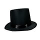 thumbnail image 5 of Sombrero de copa, disfraz de Halloween con parte superior plana para presentaciones en el escenario, juego de rol en discotecas Negro, 5 of 9