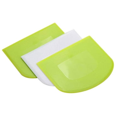 VerPetridure 3Pc Dough Scraper Baking tools Soft Scraper 3Pc Dough Scraper Baking tools Soft Scraper3Pc Plastic Cake Cream Spatula Dough Butter Batter Scraper Baking tools
