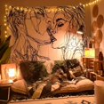 thumbnail image 3 of Tapiz de calavera The Kissing Lover Tapiz para colgar en la pared, alfombra（100*150）, 3 of 5
