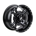 thumbnail image 6 of 4/137 Tusk Beartooth Wheel 14x7 5.0 + 2.0 Matte Black for Kawasaki Prairie 360 4x4 2003-2013, 6 of 8