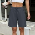 thumbnail image 7 of ABATAB Sports Shorts for Women Casual Loose Drawstring Shorts Quick Dry Workout Exercise Gym Shorts with Zipper Pockets, 7 of 7