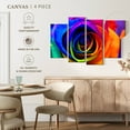 thumbnail image 4 of Elephant Stock Rainbow Rose Petals Wall Art - Horizontal Multi Panel Canvas - Living Room Wall Decor - Floral And Botanical Multi Panel - Blue And Pink Decor - 24" x 14", 4 of 4