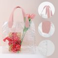 thumbnail image 2 of Unique Bargains 1 Pc Reusable Gift Bag Durable Star Design Handle Gift Bag Pink, Transparent Large, 2 of 5