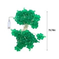 thumbnail image 3 of EUDIDV Irish Day St. Patrick's Day Decorative Lights Green Shamrocks LED String Light 6.5 Ft 20 Leds USB Clovers Lights St Patrick's Charm Products, 3 of 7