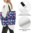 thumbnail image 3 of Easygdp Wine Glasses And Cocktails Bolsas Tote para Mujer, Bolsos de Hombro para Viaje, Bolsos de Mano de Gran Capacidad para Compras y Trabajo, 3 of 8