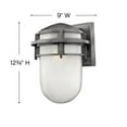 thumbnail image 3 of Hinkley Lighting H1954 12.75" Height 1 Light Outdoor Wall Sconce From The Reef Collection, 3 of 6
