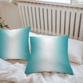 thumbnail image 5 of Teal and Outdoor Pillow Covers Pack of 2 White Gradient Waterproof Throw Pillow Covers Decorative Cushion Cases for Patio Garden Tent Balcony Couch 20x20 inch, 5 of 8