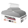 thumbnail image 1 of Velvet Hangers LUX Decor Grey, paquete de 50 prendas antideslizantes, 1 of 6
