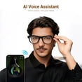 thumbnail image 2 of Smart Glasses for Men Women with Voice Intelligent Assistant, Bluetooth Sunglasses, Music Playback, Hands-Free Calls, UV Filtered Lenses for Outdoor Running Cycling Driving, 2 of 11