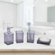 thumbnail image 1 of Juego de accesorios de baño moderno de 4 piezas | Dispensador de jabón, portacepillos, vaso y jabonera | Bandeja organizadora de plástico para encimeras, hoteles y hogar, 1 of 6