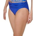thumbnail image 2 of Tommy Hilfiger PROVENCE BLUE Ruched Fold-Over Bikini Swim Bottom, US Small, 2 of 3