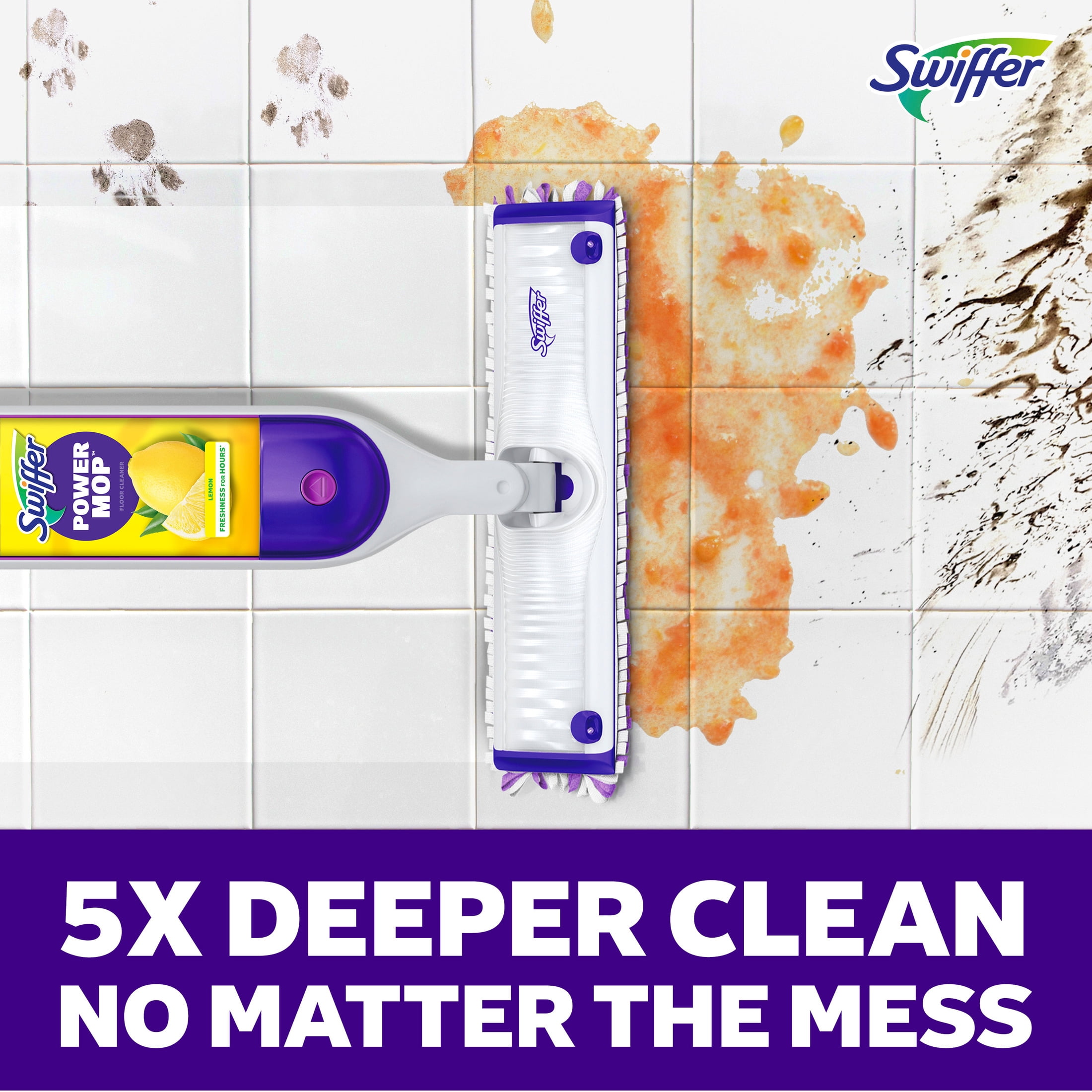 Swiffer PowerMop Solution with Lemon Scent, 2 Count