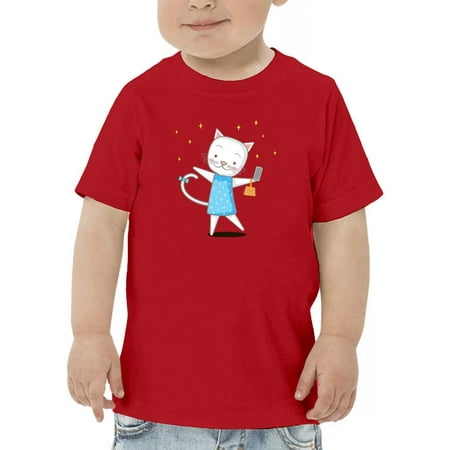 

Lovely Kitten W Smarthphone T-Shirt Toddler -Image by Shutterstock 3 Toddler