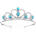 thumbnail image 1 of Bridal Partie Strass Cheveux Couronne Enfants Spectacle Amour Bandeau Bandeau, 1 of 5