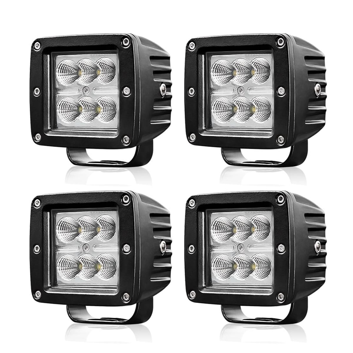 Details about   4X 24W 3inch Offroad Led Work Light Reverse Pods Flood 4X4WD Bumper Cube Motor