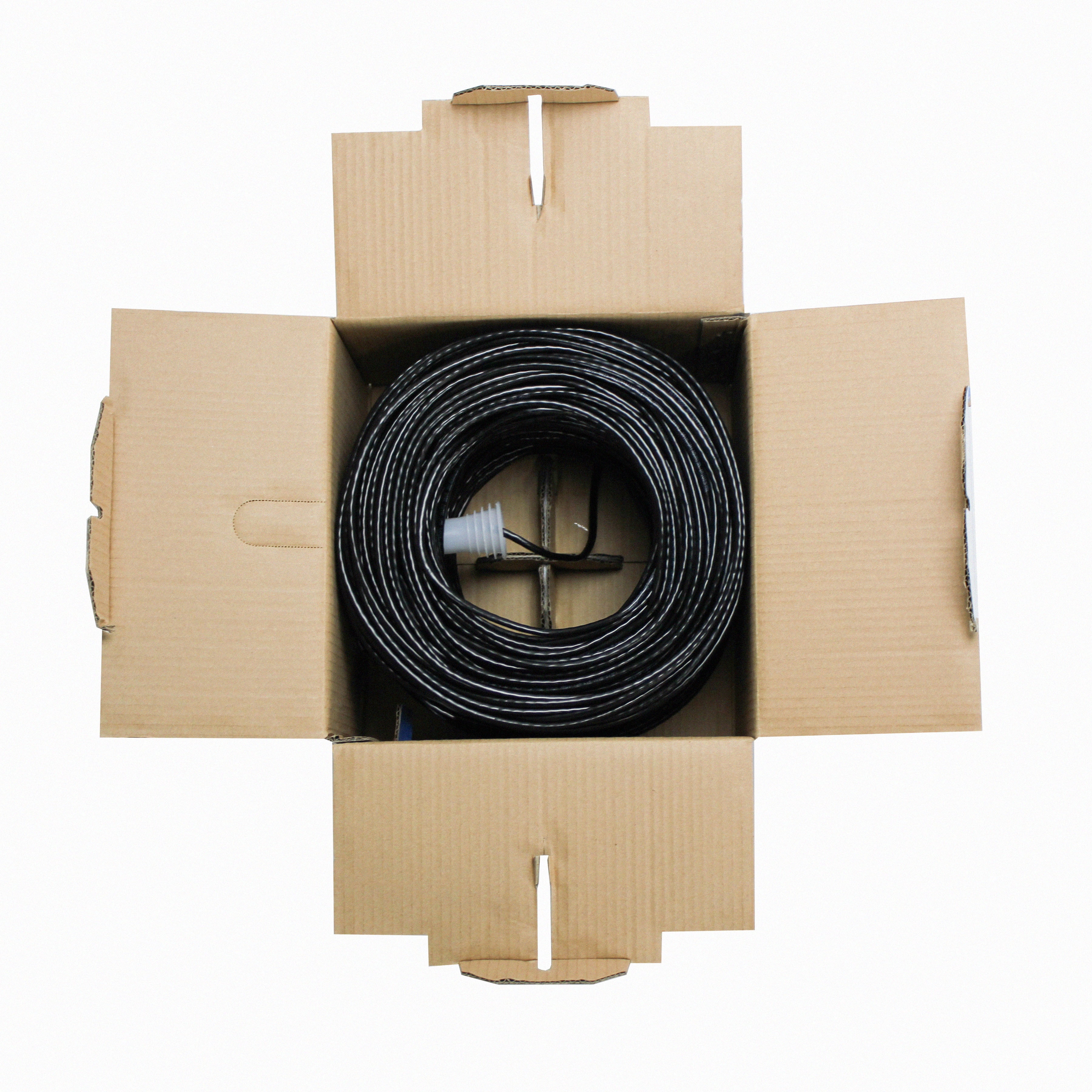 NavePoint CAT5e (CCA), 500ft, Black, Solid Bulk Ethernet Cable, 24AWG 4 Pair, Unshielded Twisted Pair (UTP)