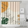 thumbnail image 2 of Extra Long Boho Shower Curtain 72x84 Inches - Vintage Floral & Tropical Leaves Pattern, Waterproof Bohemian Bathroom Decor with 12 Hooks, Tribal Rustic Style, 2 of 5