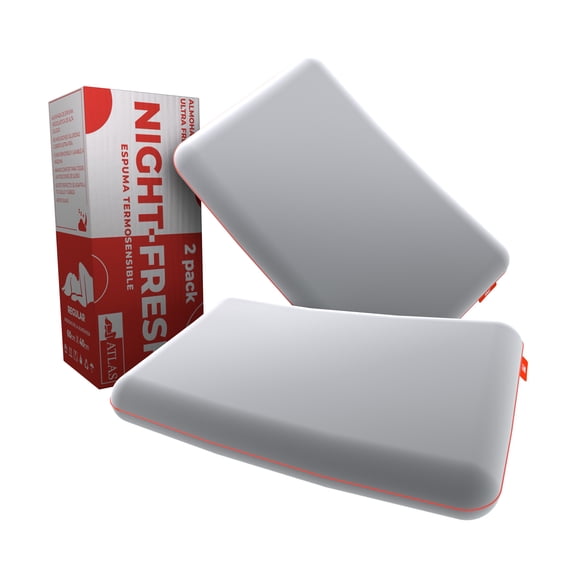 Pack de 2 Almohadas en Caja Memory Foam – Suaves, Cómodas y Duraderas Almohada Night Fresh Atlas del Descanso Night Fresh