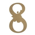 thumbnail image 1 of Wooden Letter Unfinished, Floral Times Font, Craft Cutout, 1 of 2
