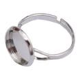thumbnail image 2 of Base de anillo redonda DIY sweethay decorativa a la moda ajustable extremo abierto 12mm soporte para fabricación de joyas accesorios, 2 of 6