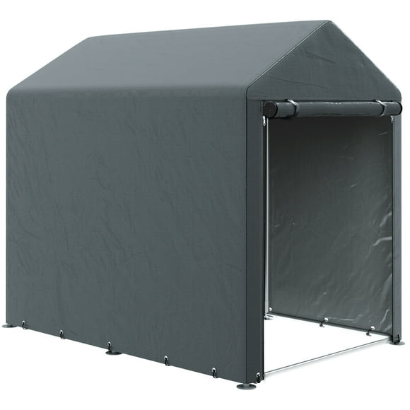 Outsunny Abri de Rangement Extérieur 4 x 6 Pi pour Motocyclette Vélo Outil de Jardin