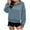 Blue, variant on YUGYXL Fall Winter Cropped Hoodies for Women Casual Long Sleeve Drop Shoulders Hooded Pullover Loose Relaxed Sweatshirt Black XXL