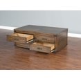 thumbnail image 4 of Sunny Designs Safari 50" Transitional Wood Coffee Table in Medium Brown, 4 of 7