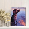 thumbnail image 2 of Chocolate Labrador Dog Canvas Print Wall Art for Coastal Beach Home Living Room Bedroom Office Decor, 2 of 8