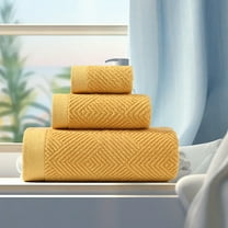 Oggfader Bath Towel Sets Sale Bath Towels Set For Bathroom Cotton Thick Soft Absorbent Towel Set Of 3 Household Wash Face Gift Towel Yellow