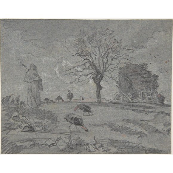Copy of a painting entitled LAutomne, by J.F. Millet Poster Print by Alfred-Ernest Robaut (French, Douai 1830  �1909 Fontenay-sous-Bois) (18 x 24)