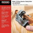 thumbnail image 2 of RIDGID 86127 Model 118 Close Quarters AUTOFEED 1/4" to 1-1/8" Copper, Aluminum, Brass, and Plastic Tubing Cutter, 2 of 13
