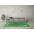 thumbnail image 3 of Ahgly Company Indoor Square Medallion Emerald Green Traditional Area Rugs, 3' Square, 3 of 4