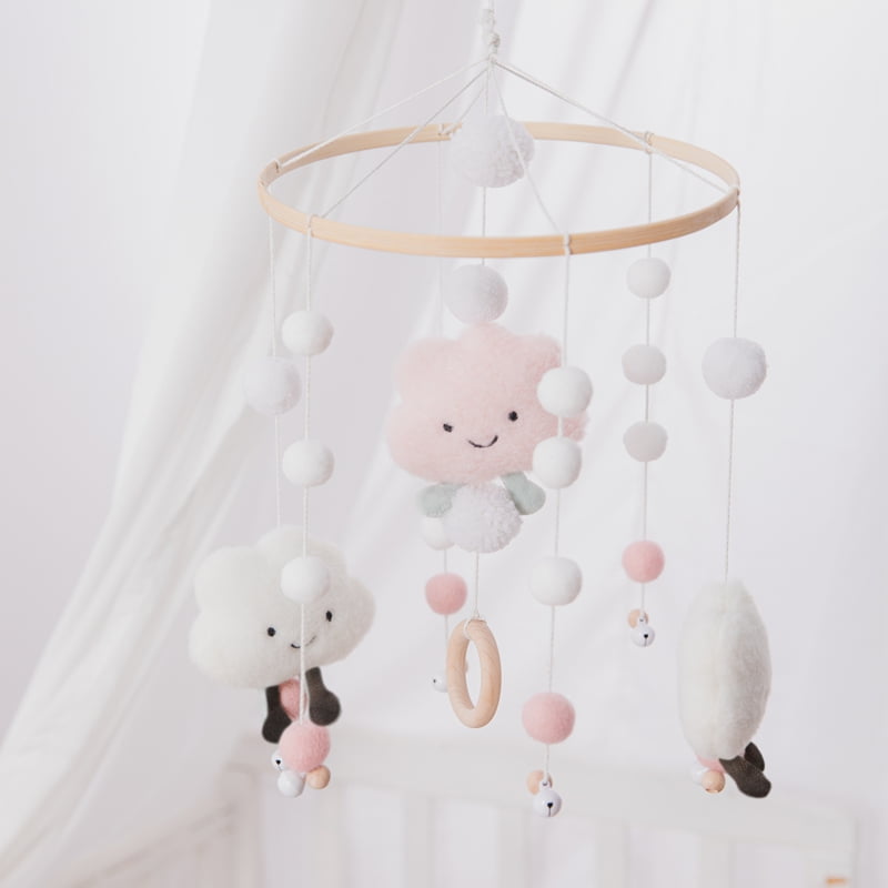 Creative Cartoon Wind Chimes Bell Baby Stroller Hanging Ornament Toy for Baby Bed Elephant