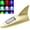 Gold, variant on Solar-Powered Shark Fin Aerial Strobe Light,Shark Fin Solar Warning Light for Car, Waterproof Shark Fins Car Roof Lights, 8 Colors LED Car Roof Lamp High Brightness,for Most Automobile Decorative Lam